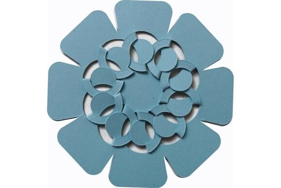 3D Fold and Tuck Dimentional Flower SVG Paper flowers 3D SVG Craft By Alaa Studio