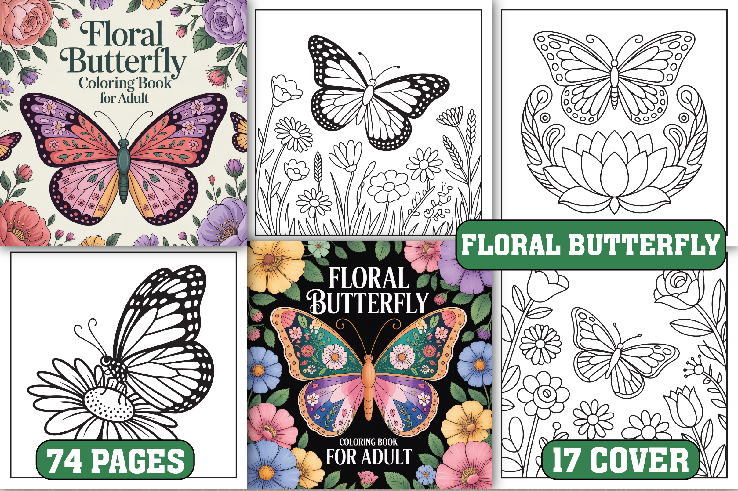 74 Floral Butterfly Coloring Pages