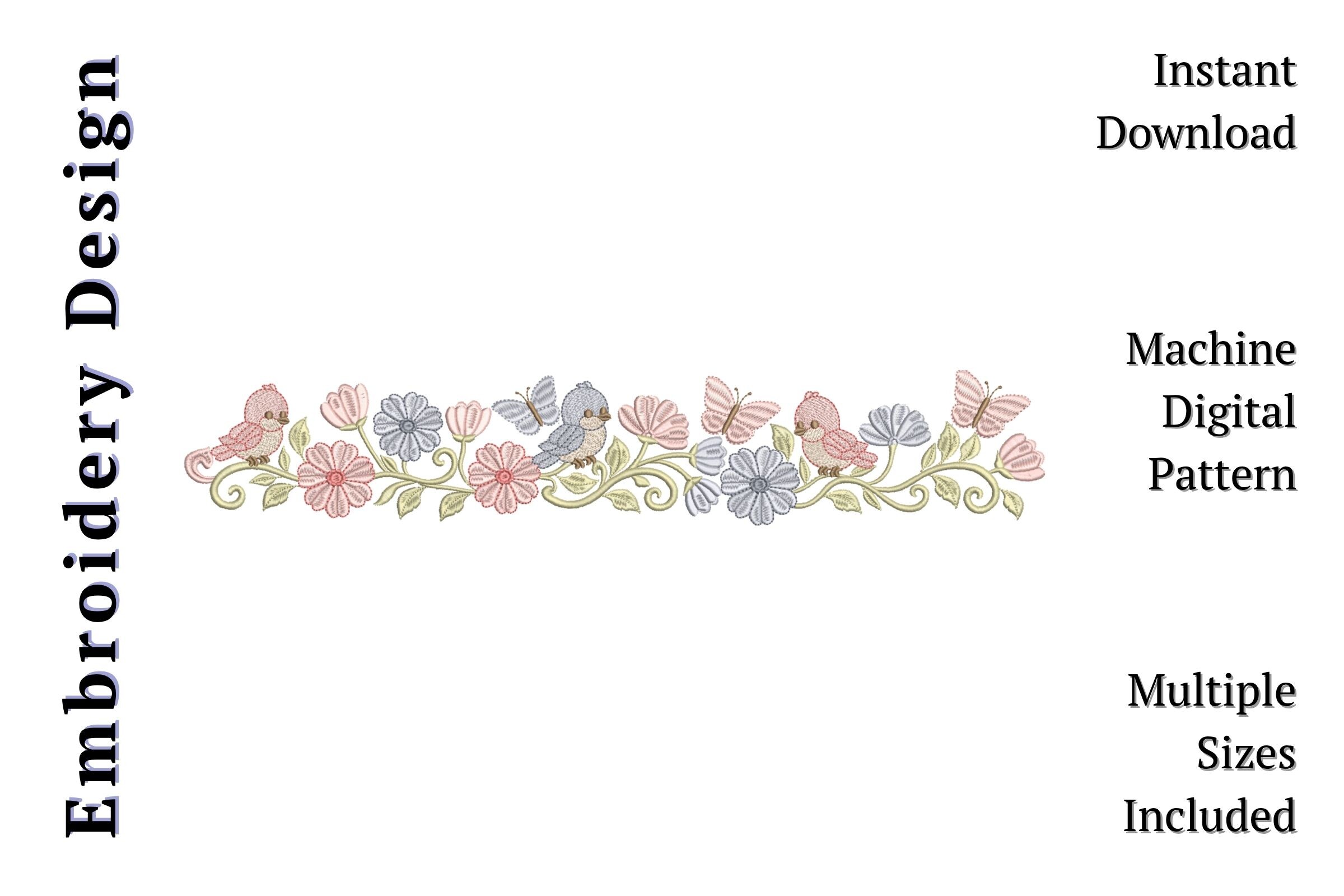 Baby Bird Floral Border