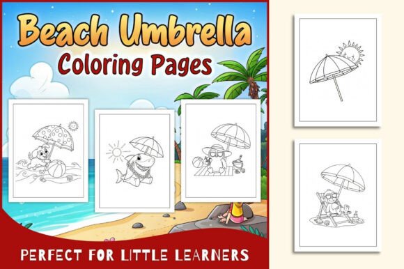 Beach Umbrella Coloring Pages