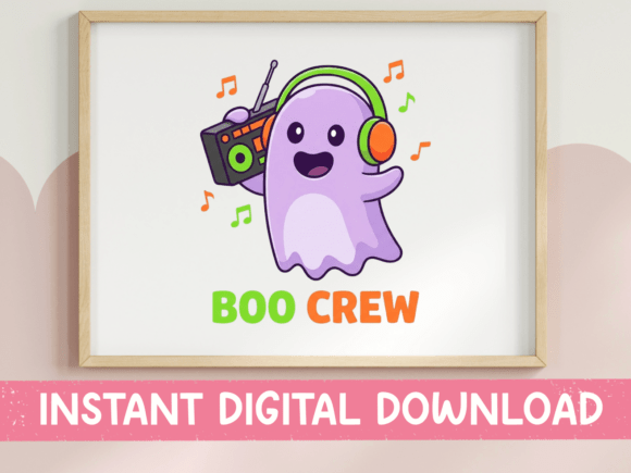 Boo Crew Ghost with Boombox Design