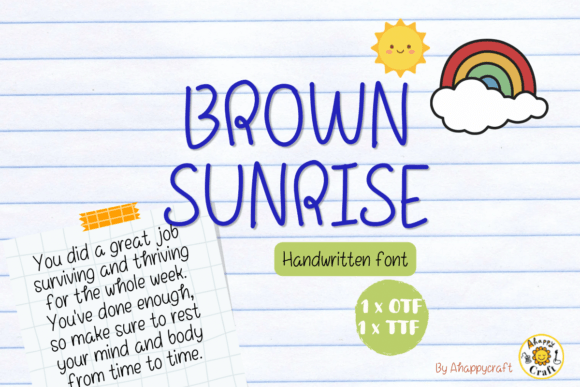 Brown Sunrise Font - Preview 1