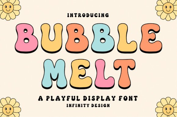 Bubble Melt Display Font By Infinity Design