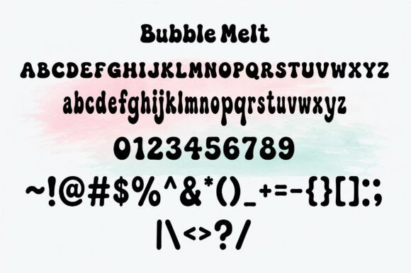 Bubble Melt Font - Preview 1