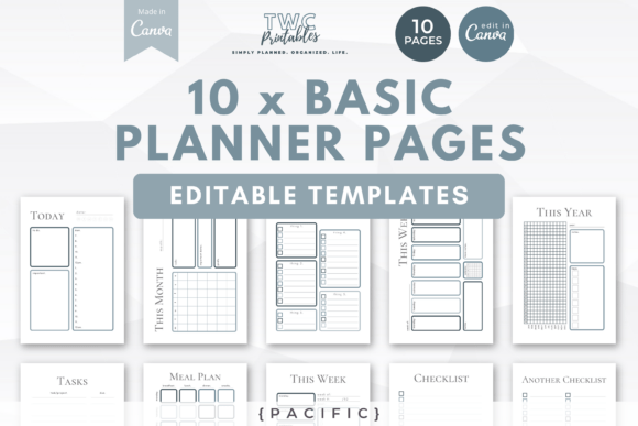 Canva Planner Templates | PACIFIC
