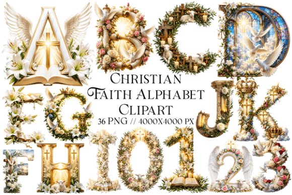 Christian Faith Alphabet Clipart