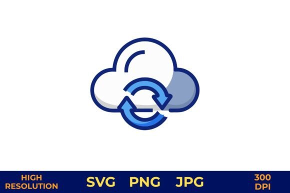 Circular Arrows Cloud Sync Vector Icon Graphic by designcrafts ...