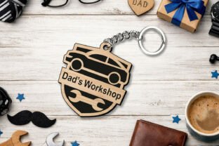 Dad Workshop Father's Day Keychain Gift