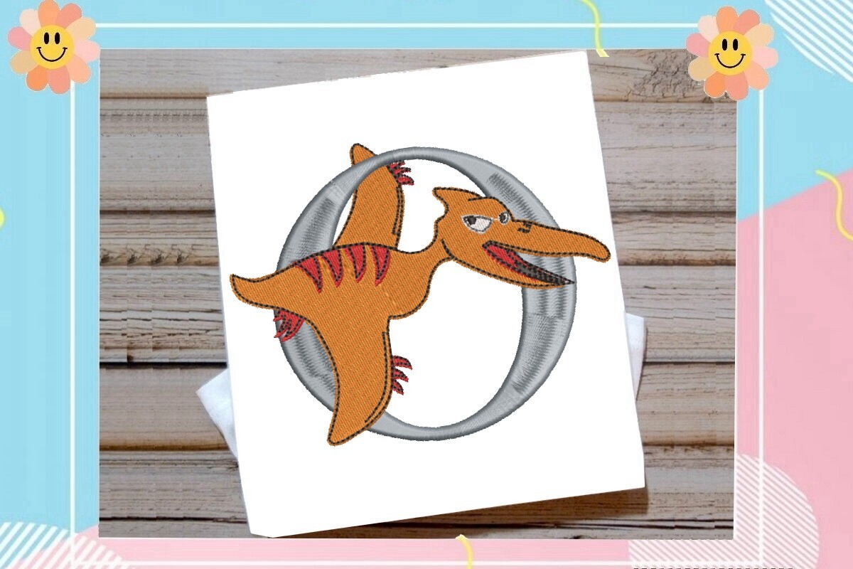 Dinosaur Monogram Alphabet Letter O · Creative Fabrica