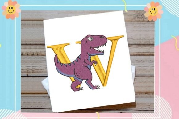 Dinosaur Monogram Alphabet Letter U · Creative Fabrica