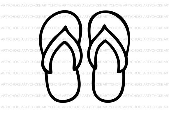 Flip Flops Doodle Clipart Graphic by artychoke.design · Creative Fabrica