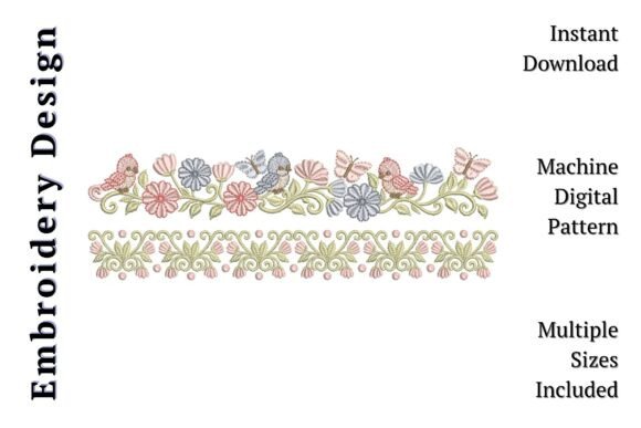 Floral Bird Border