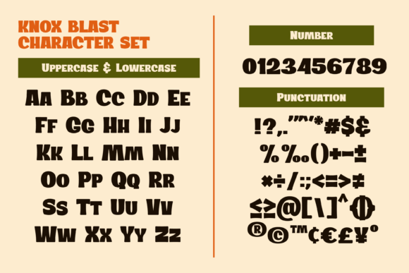 Knox Blast Font PNG with transparent background - Preview 6