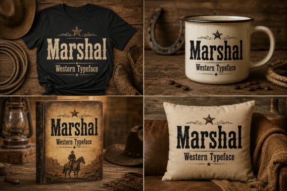 Marshal Font PNG with transparent background - Preview 4