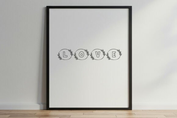 Oval Branch Font PNG with transparent background - Preview 3
