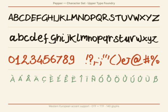 Pepper Font font preview - 1