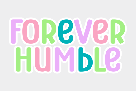 Rainbow Romance Font PNG with transparent background - Preview 1