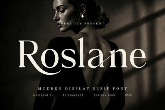 Roslane Serif Font By krismagraph