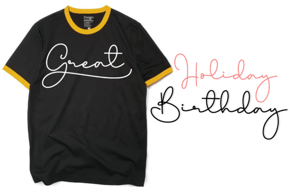 Safira Graduation Font PNG with transparent background - Preview 1