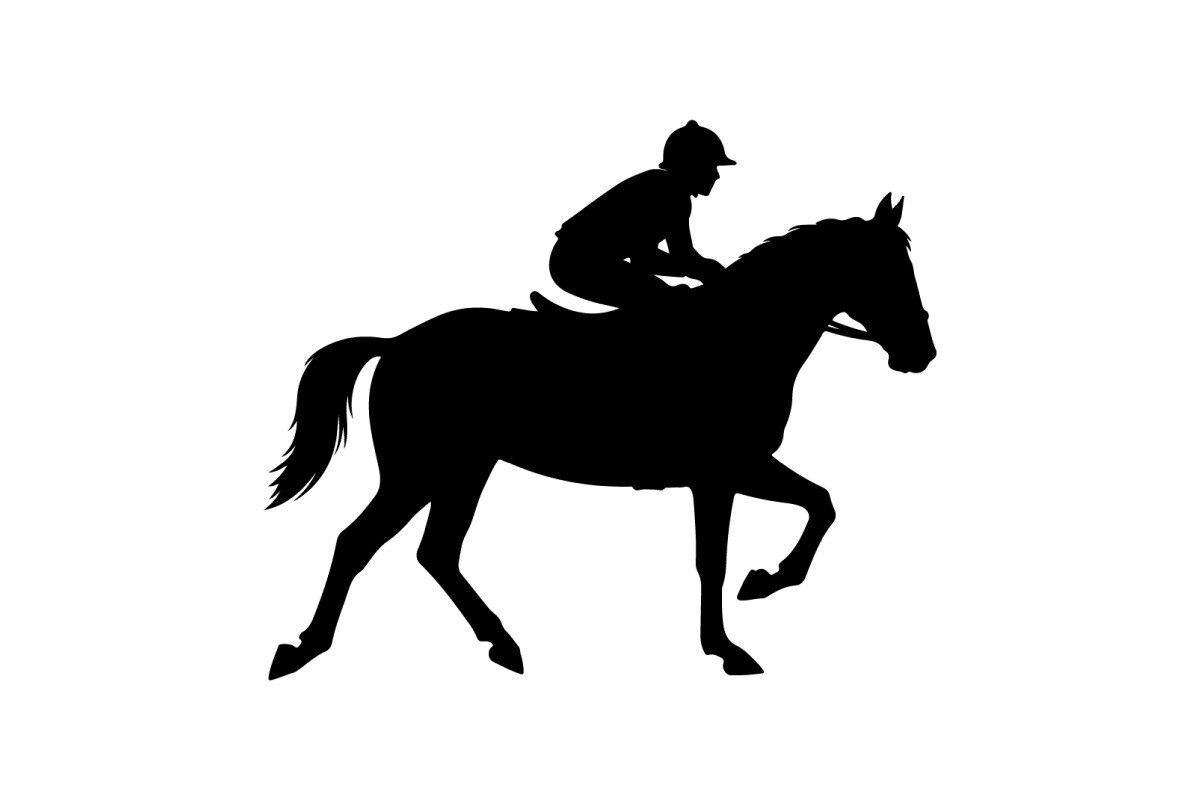 Silhouette of Horse and Rider Jumping in Graphic by sctchcreations ...