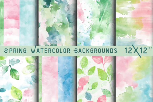 Spring Watercolor Backgrounds