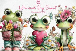 Whimsical Frog Clipart Graphic by Craft Art · Creative Fabrica