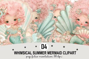 Whimsical Mermaid Clipart PNG Graphic by Design December · Creative Fabrica