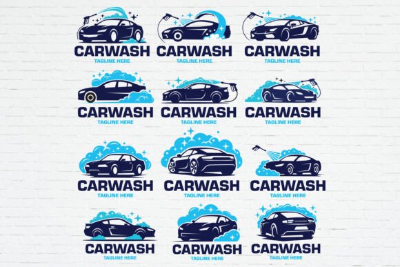 12 Car Washing Logo Bundle Graphic Logos By guavanaboy