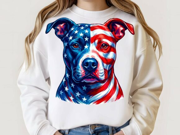 4th of july pitbull patriotic dog png svg tumbler sublimation design