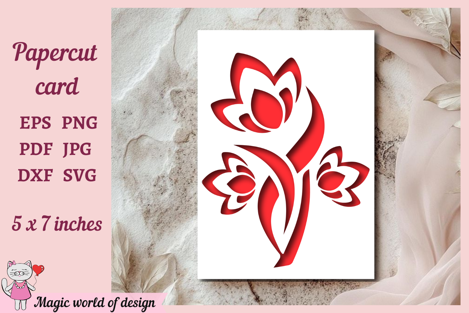 Paper File Card Template A5 Card Template for DIY Papercrafting Graphic by Magic world of design ...