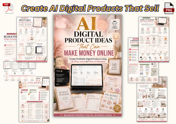 AI Digital Product Ideas to Sell Gráfico Interiores KDP Por Nora as