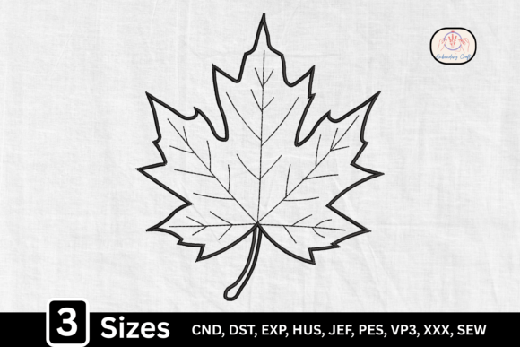 Autumn Maple Leaf Automne Design de Broderie Par Embroidery Craft