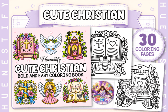 Christian Bold and Easy Coloring Book