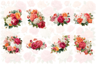 Colorful Bloom Floral Clipart Bundle Graphic by Instant Flair ...