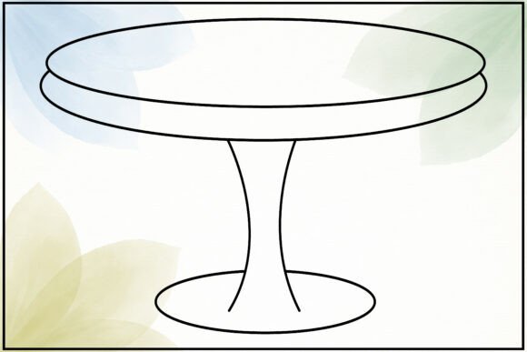 Entry Table Line Art