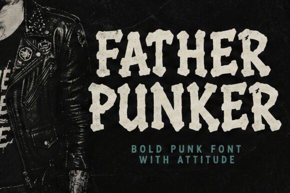 Father Punker Font PNG with transparent background - Preview 2