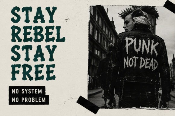 Father Punker Font PNG with transparent background - Preview 3