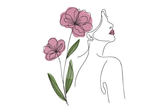 Floral Muse – Minimal Line Woman