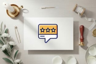 Golden Stars Feedback Rating Icon Vector Graphic by designcrafts ...