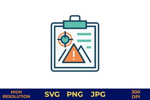 Hazard Analysis Icon with Caution Symbol Graphic by designcrafts ...