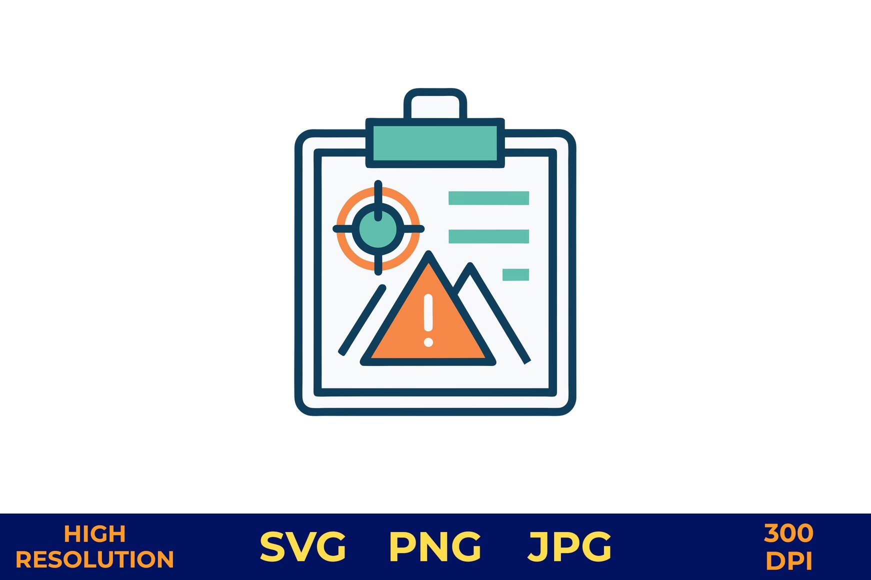 Hazard Analysis Icon with Caution Symbol Graphic by designcrafts ...