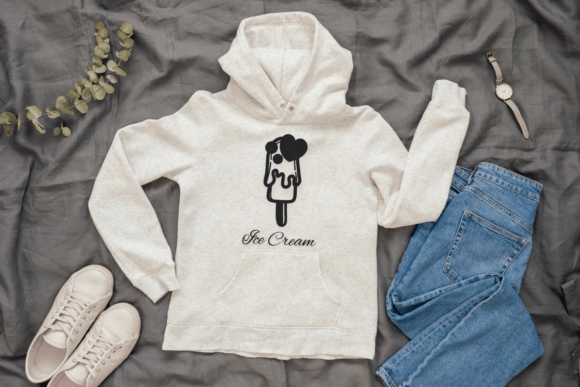 Ice Cream Doodle Font PNG with transparent background - Preview 5