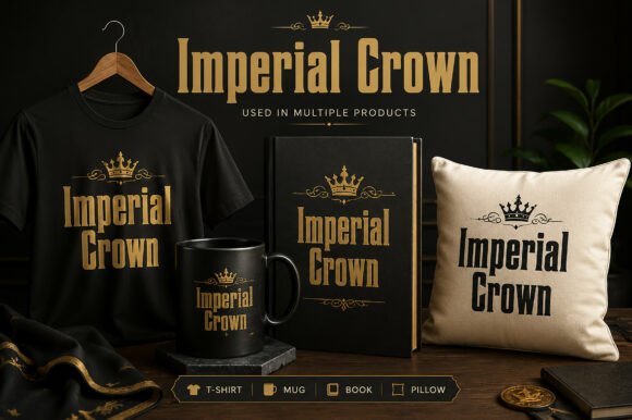 Imperial Crown Font PNG with transparent background - Preview 2