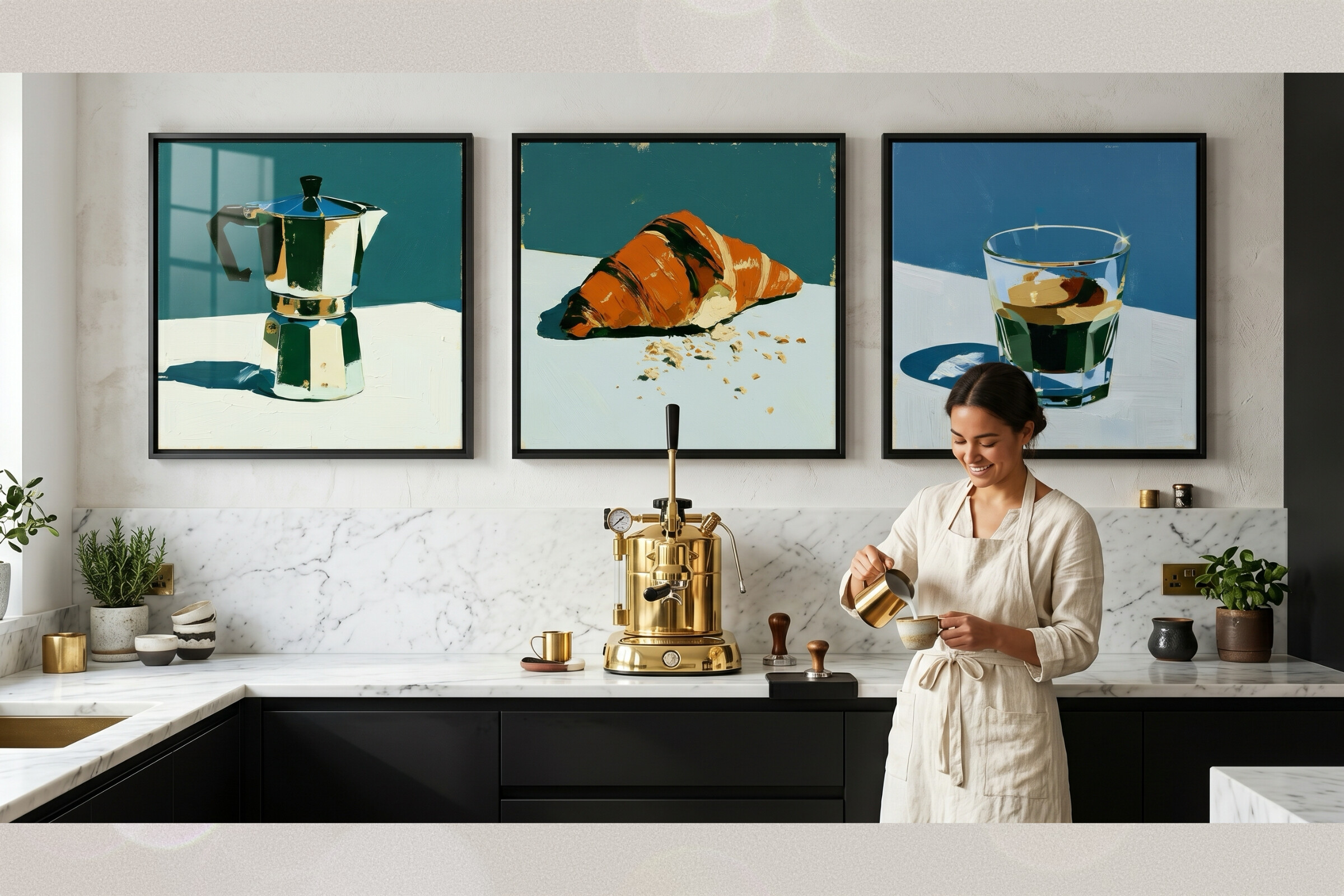 Italian Espresso Cafe 3-Piece Triptych