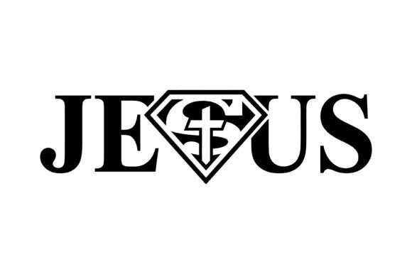 Jesus Super Faith Logo Graphic T-shirt Designs By Design Station