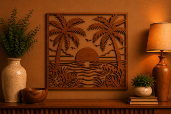 Laser Cut Summer Wall Decor SVG File Laser Cutting By Layout Design