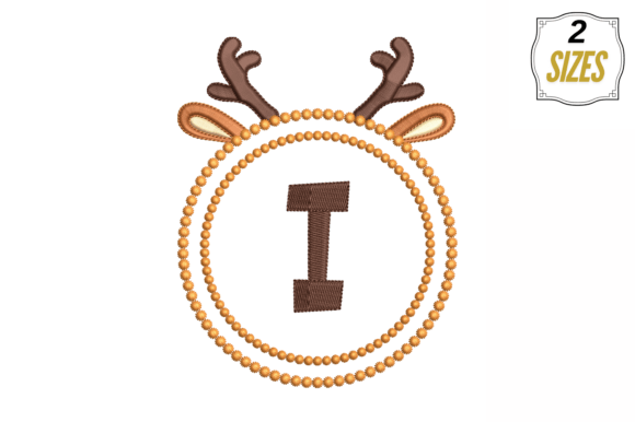 Letter I in Cute Frame
