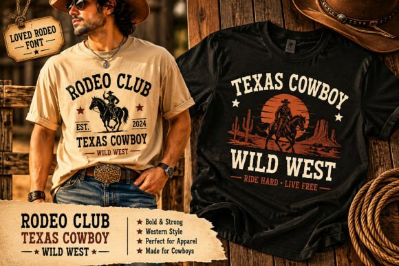 Loved Rodeo Font font preview - 3