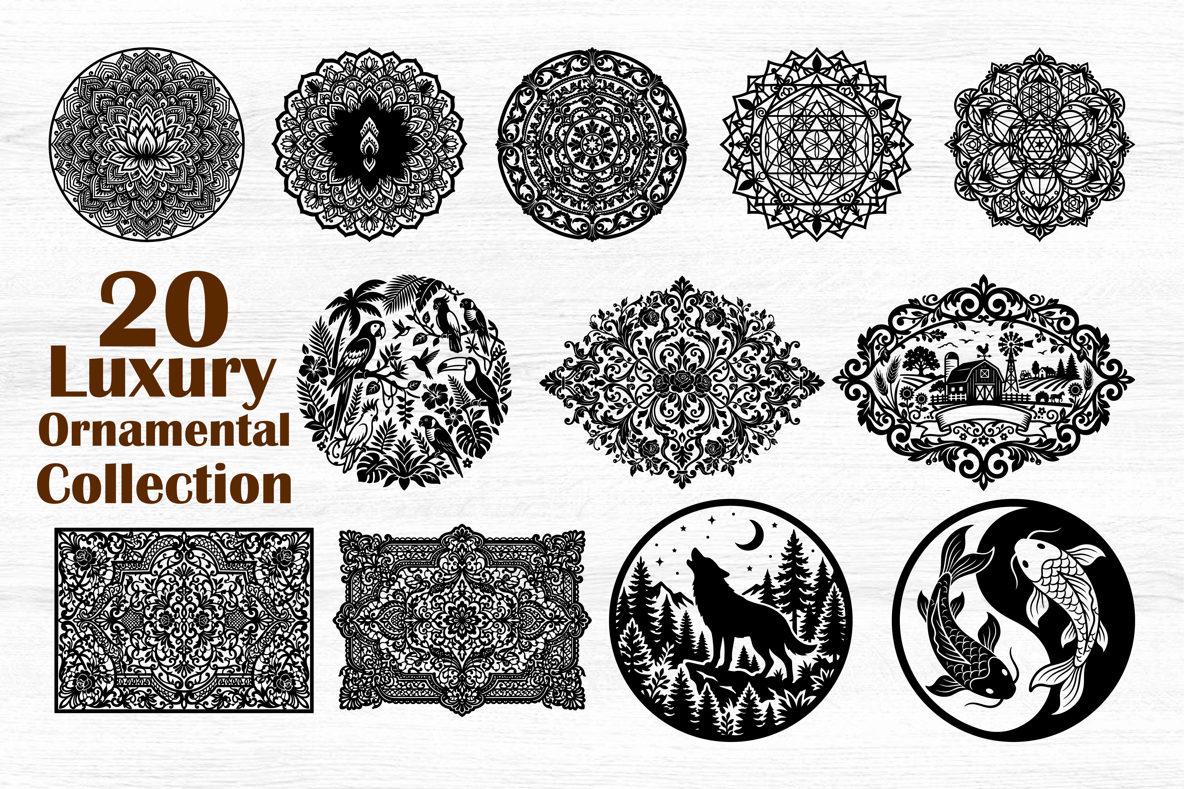 Luxury Ornamental Collection SVG Bundle Graphic by GFX_Asmany ...