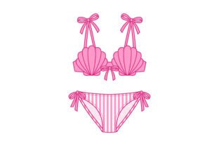 Pink Bikini Summer SVG